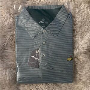 Masters Men's Striped Polo Shirt - Green